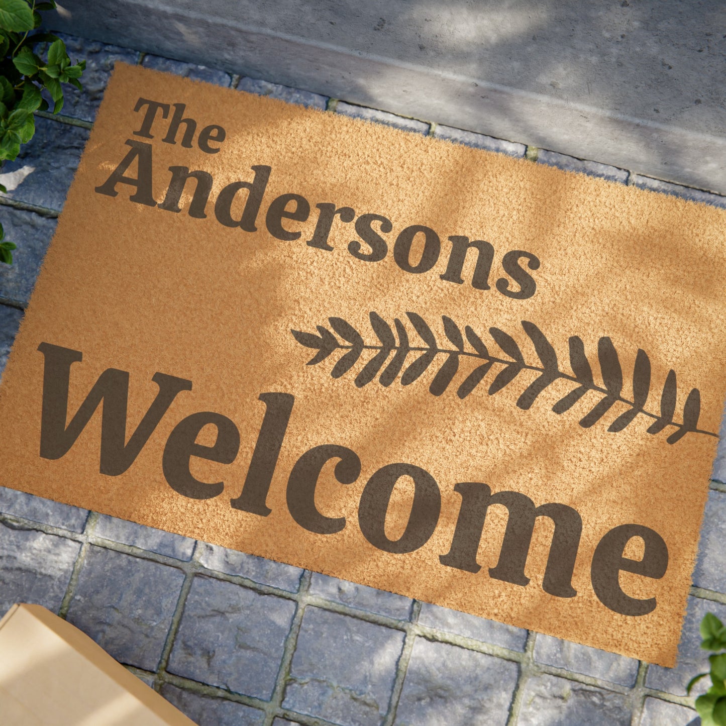 Single Fern Welcome Mat *