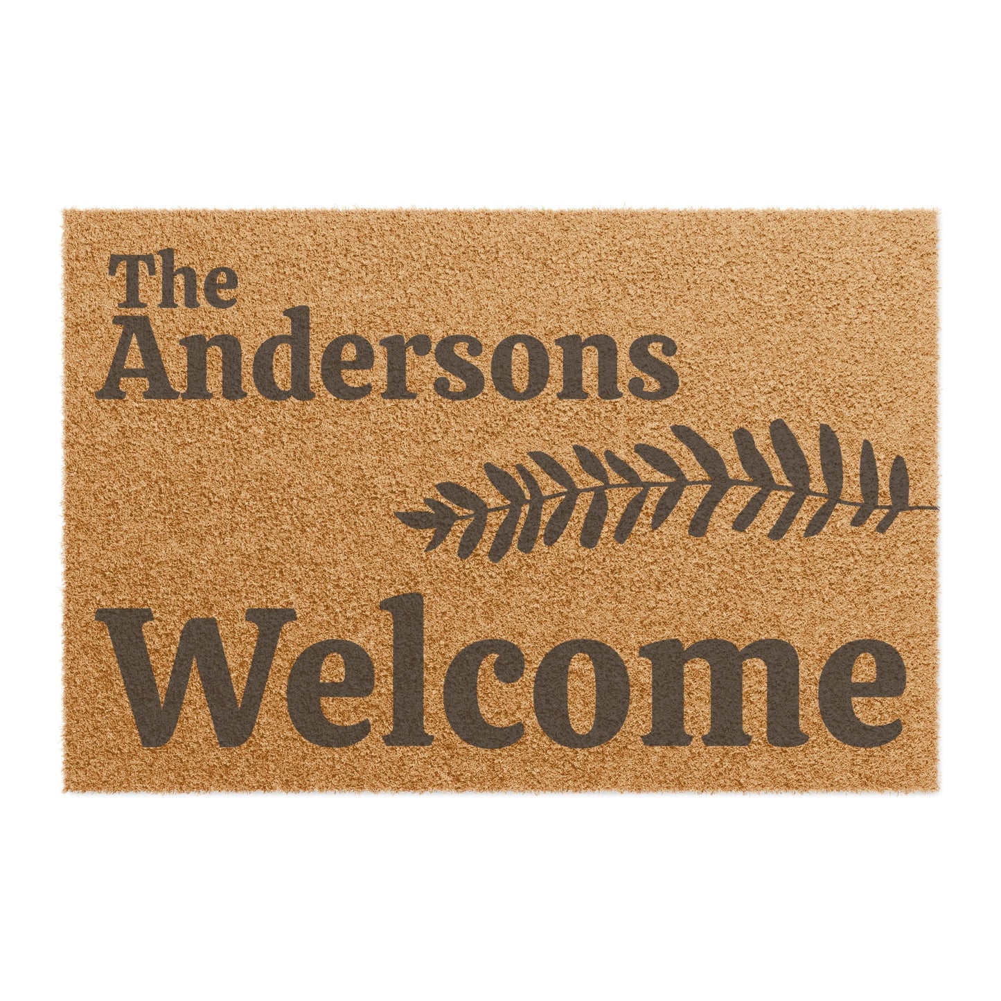Single Fern Welcome Mat *