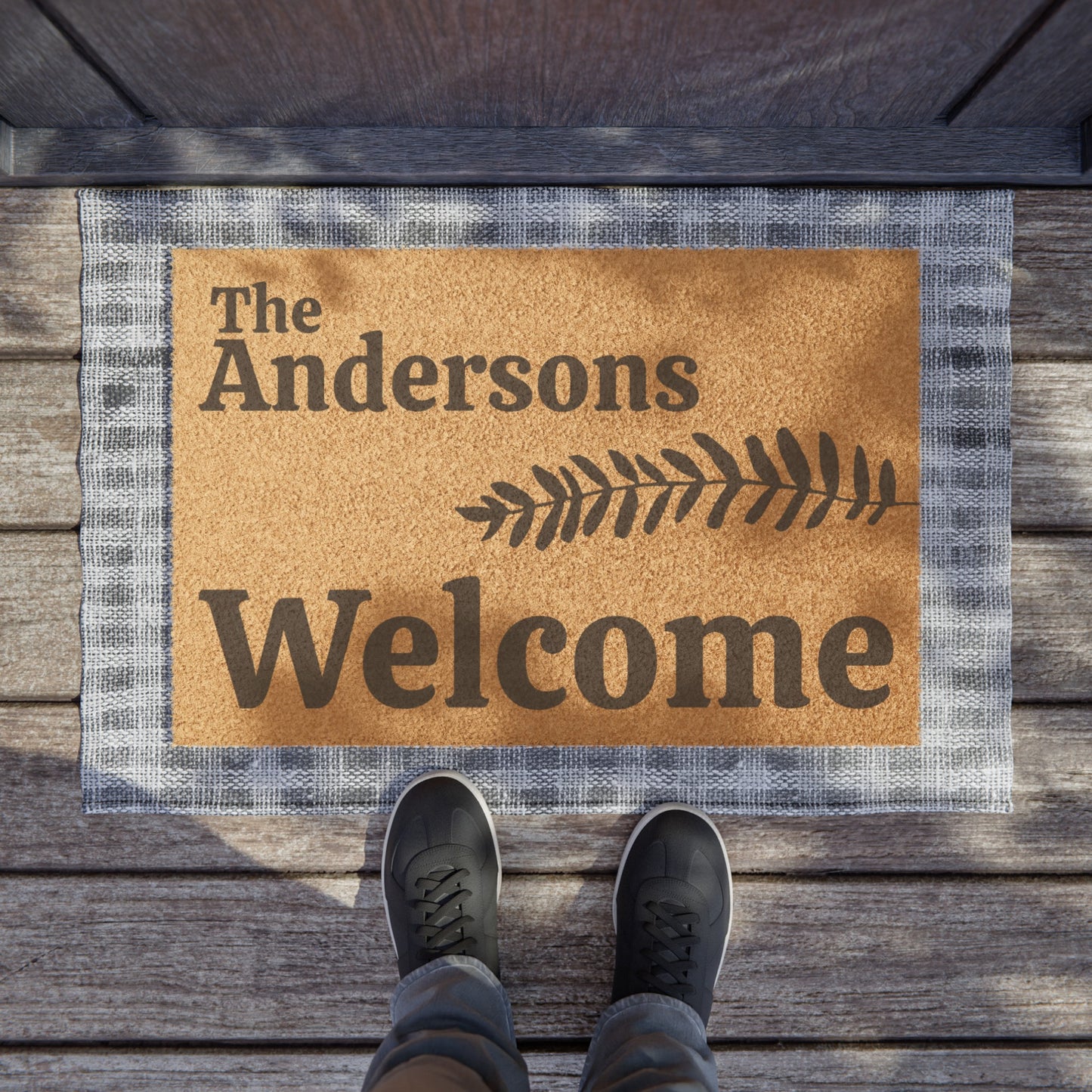 Single Fern Welcome Mat *