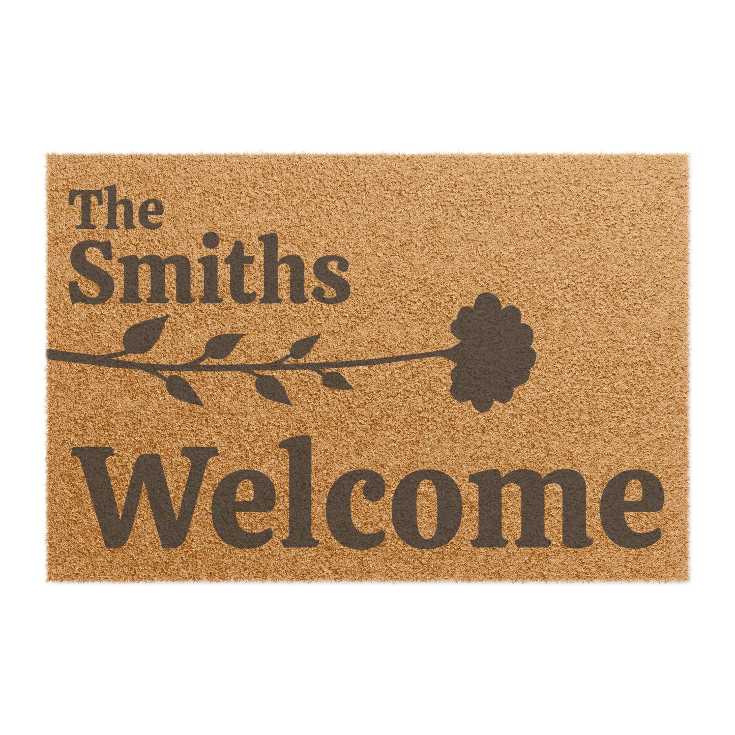 Single Flower Welcome Mat *
