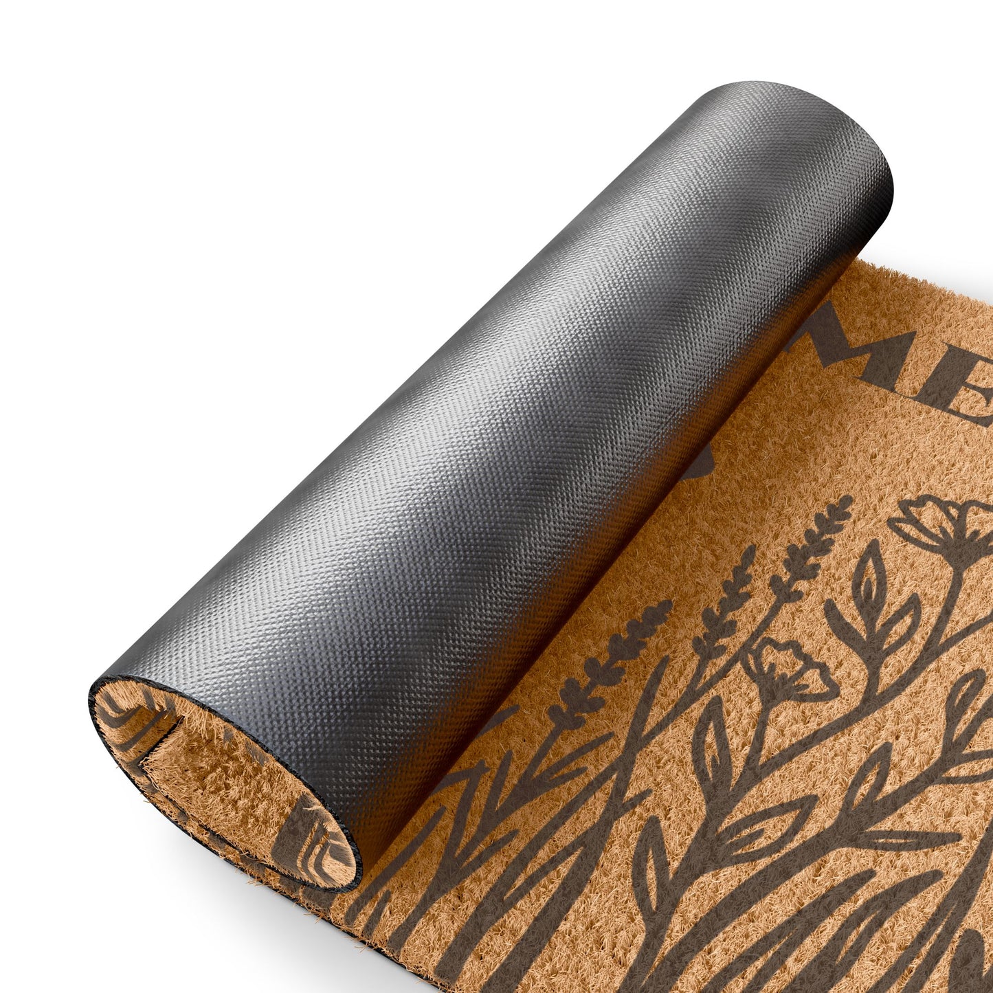 Squirrel and Wildflowers Welcome Mat