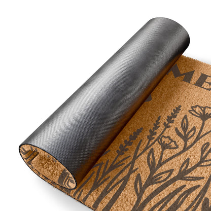 Squirrel and Wildflowers Welcome Mat