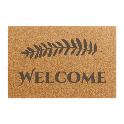 Fern Motif Personalized Coir Doormat