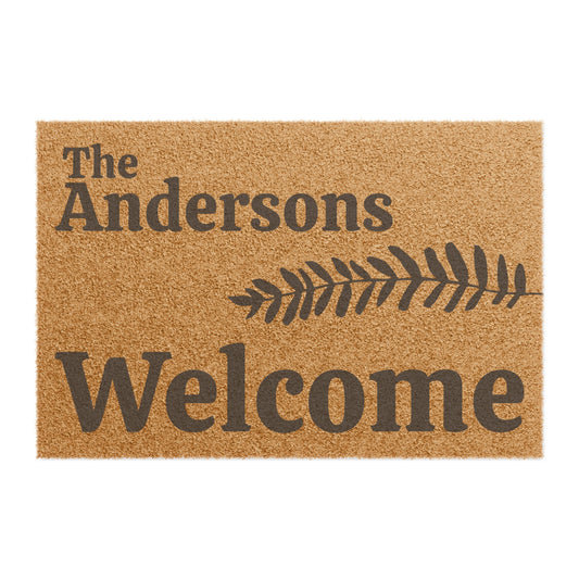 Single Fern Welcome Mat *