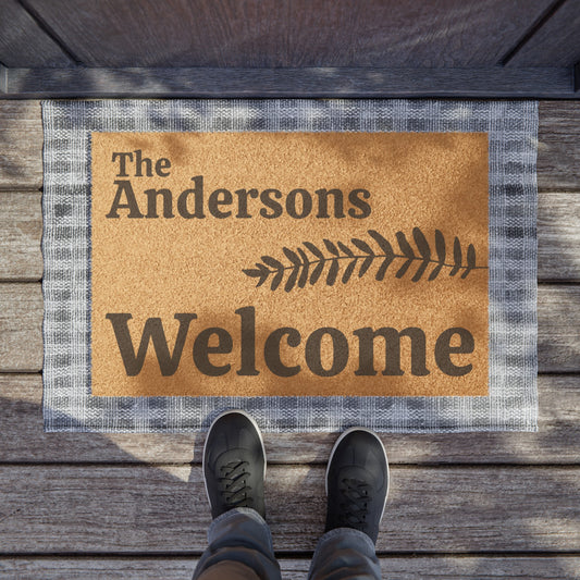Single Fern Welcome Mat *