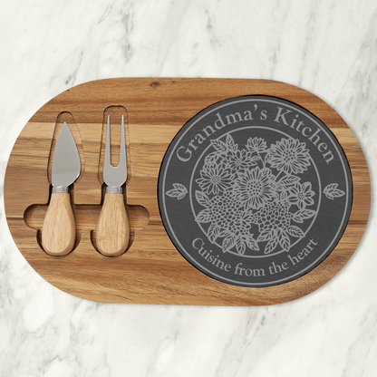 Personalized Garden Circle Charcuterie Board