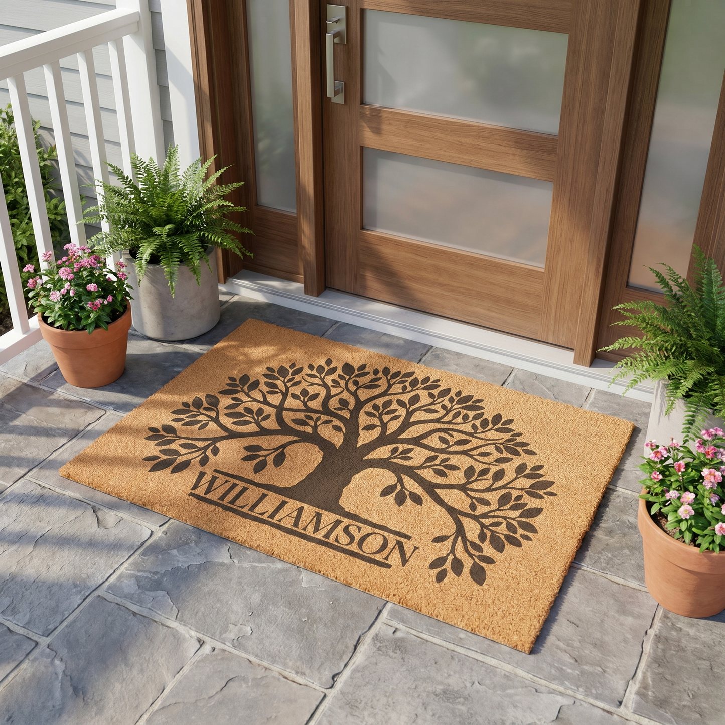 Personalized Family Tree Welcome Mat
