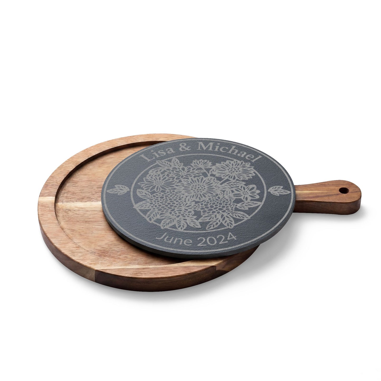 Personalized Garden Circle Charcuterie Board