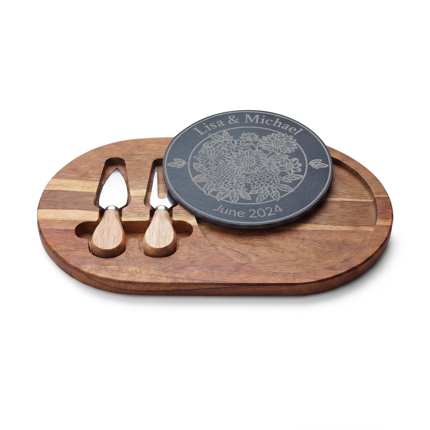 Personalized Garden Circle Charcuterie Board