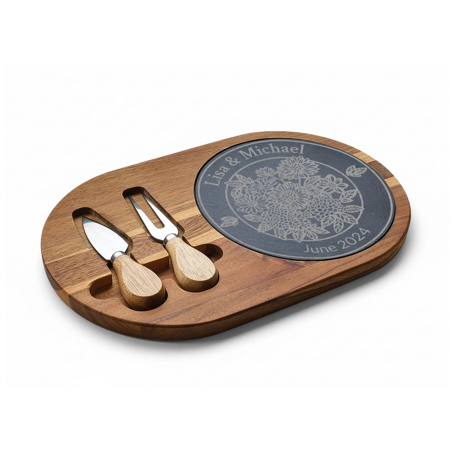 Personalized Garden Circle Charcuterie Board
