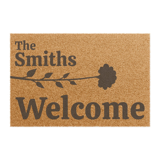 Single Flower Welcome Mat *