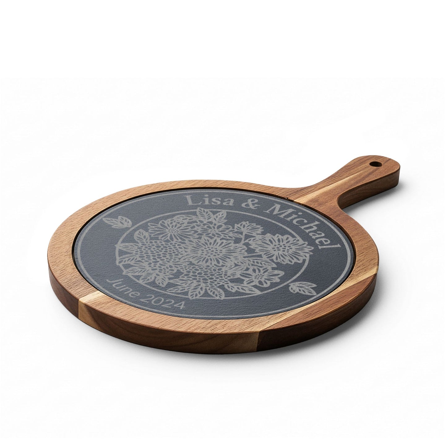 Personalized Garden Circle Charcuterie Board