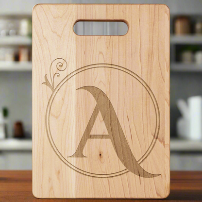 Monogrammed Maple Cutting Board (A)